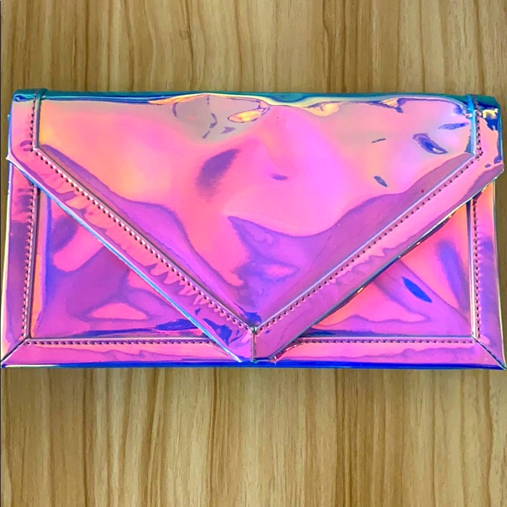 Iridescent clutch purse